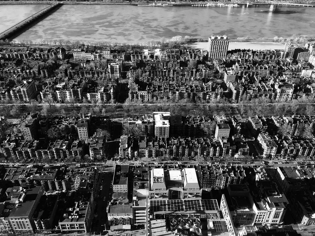 urban, city, river, cityscape, building, architecture, town, street, skyline, downtown, block, blocks, usa, colonial, boston, massachusetts, new, england, gray news, gray new. How block structure, ground floors, shade and reused land make an American downtown walkable