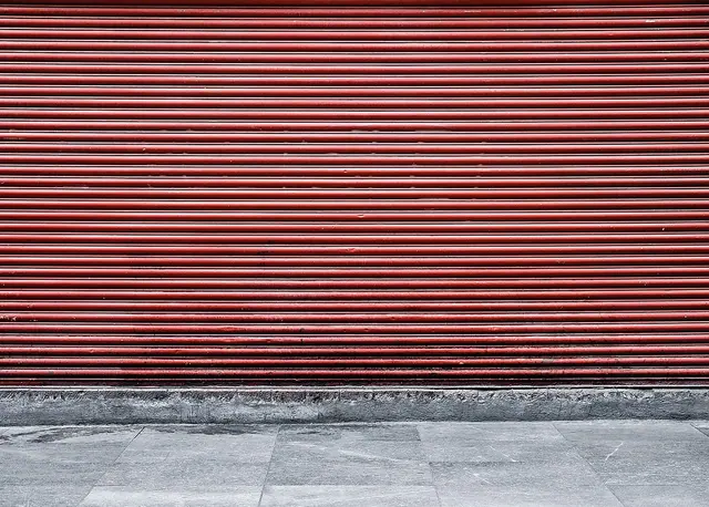 steel, floor, street, red, closed, day, shop, pedestrian, outside