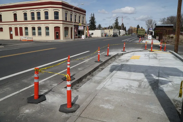 We are rebuilding or installing new curb ramps in Central Oregon, bringing them to current ADA accessibility standards. How to find the edge of a rebuilt district