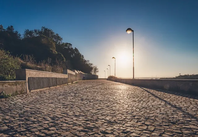 street, cobbled, sunlight, pedestrian, road, path. Judging a walkable town before you book: a beginner's field guide