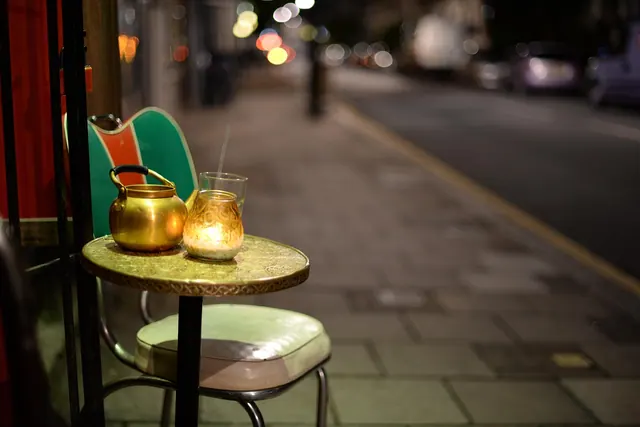 table, street, night, walk, pedestrian, dusk, stop, at night, illumination, leisure, pedestrian, pedestrian, pedestrian, pedestrian, pedestrian, dusk