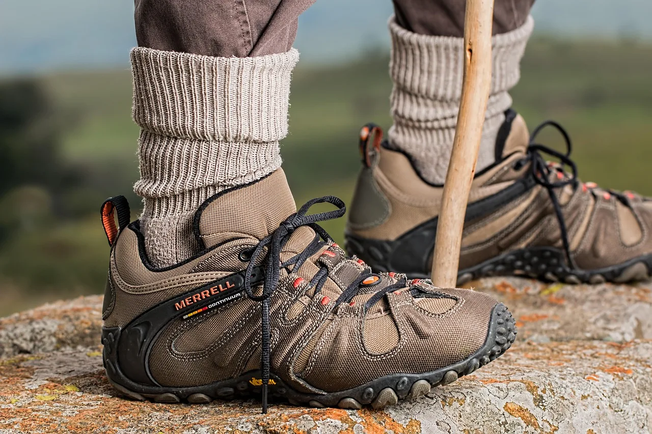 shoes, hiking, walking, footwear, nature, outdoor, sport, fitness, activity, training, exercise, jogging, leisure, wellness, jog, merrell, vibram, running, workout, brown sports, run. Packing for a walkable-town trip: footwear, layering and a daypack